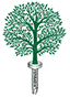 Wurzelpfahl Baum Logo